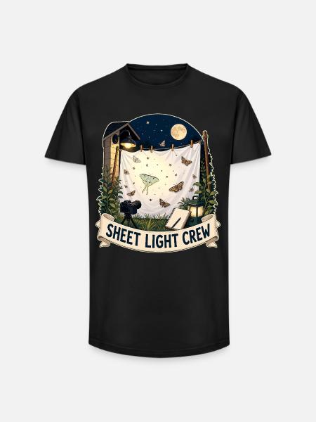 SHEET LIGHT CREW - Long Fit Men's T-Shirt - black