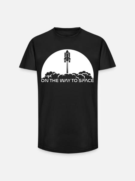 Take-off under a white sun - Long Fit Men's T-Shirt - black