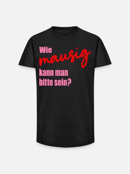 Beste Freundin Maus - Long Fit Männer T-Shirt - Schwarz