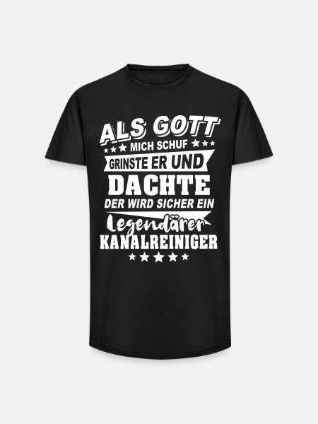 Kanalreiniger - Long Fit Männer T-Shirt - Schwarz