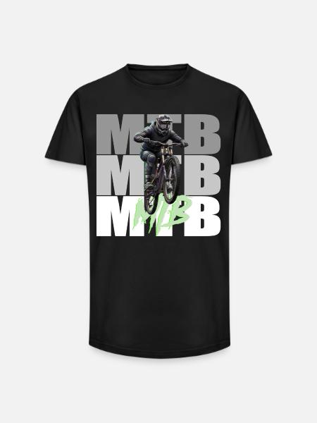 MTB - Long Fit Männer T-Shirt - Schwarz