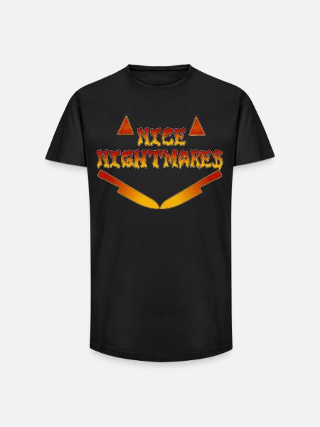 NICE NIGHTMARES Halloween Smile - Long Fit Männer T-Shirt - Schwarz