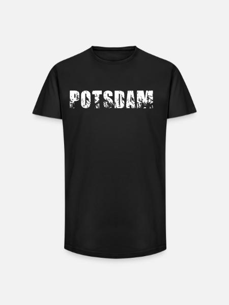 Potsdam - Long Fit Männer T-Shirt - Schwarz