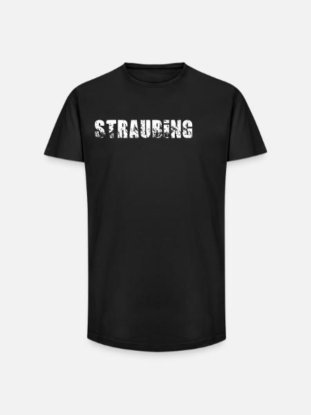 Straubing - Long Fit Männer T-Shirt - Schwarz