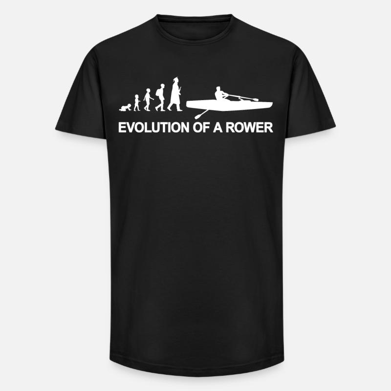 Kind zum Ruderer Evolution - Long Fit Männer T-Shirt - Schwarz