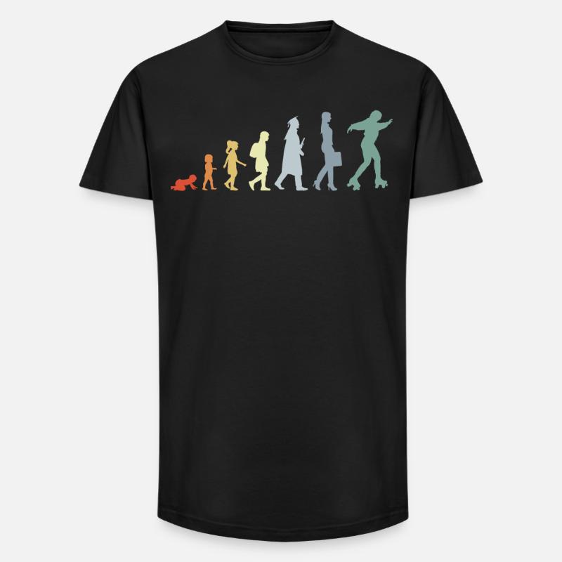 Roller Skater Evolution - Long Fit Männer T-Shirt - Schwarz
