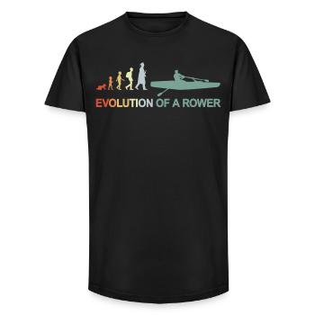 Development of a rower - Long Fit Men's T-Shirt - black - Front - AI Model Male 185 light (185cm)