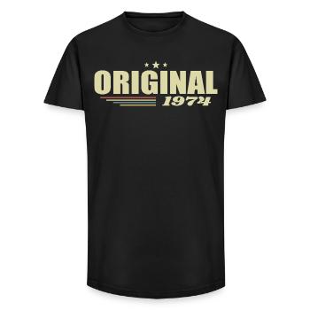 51. Geburtstag 51 Jahre Original 1974 - Long Fit Männer T-Shirt - Schwarz - Vorne - AI Model Male 185 light (185cm)
