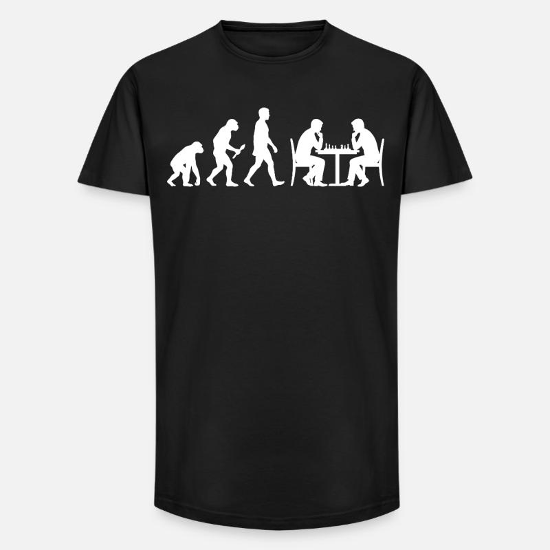 Chess Evolution – The Path to Grandmaster - Long Fit Men's T-Shirt - black