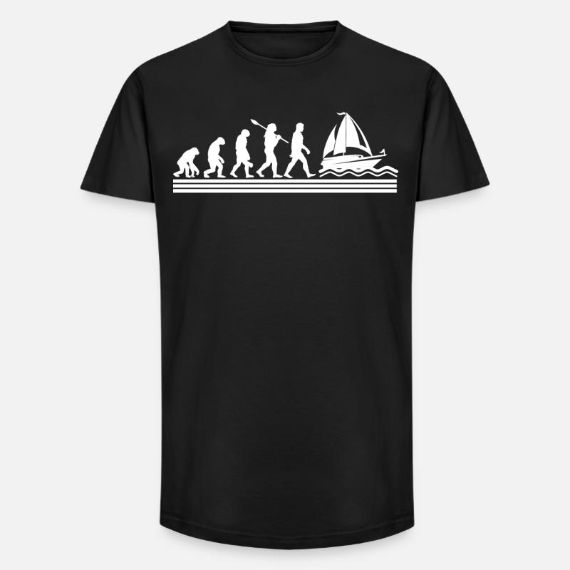 Segeln Segler Segelboot Evolution - Long Fit Männer T-Shirt - Schwarz