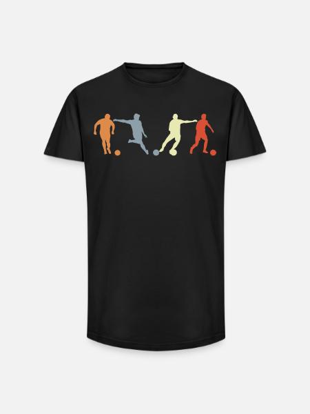 Soccer Player Drawing - Long Fit Men's T-Shirt - black