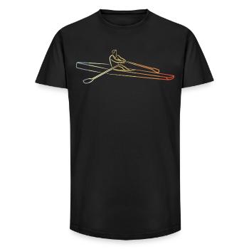 Vintage Rudder Sketch - Long Fit Men's T-Shirt - black - Front - AI Model Male 185 light (185cm)