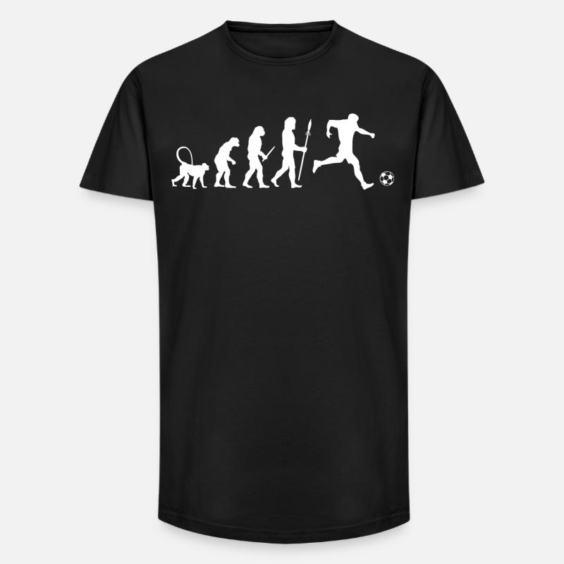 Fußball Evolution - Long Fit Männer T-Shirt - Schwarz