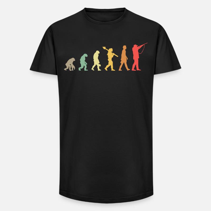 Evolution Hunting Jagd Jäger - Long Fit Männer T-Shirt - Schwarz