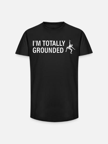 Totally Grounded Klettern - Long Fit Männer T-Shirt - Schwarz