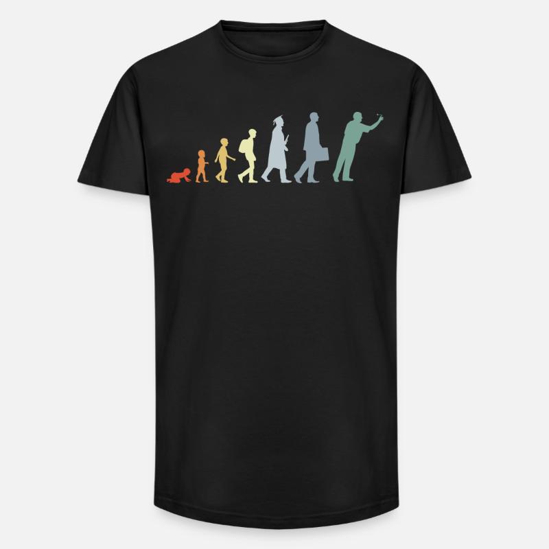 Évolution du dard - T-shirt coupe longue homme - noir
