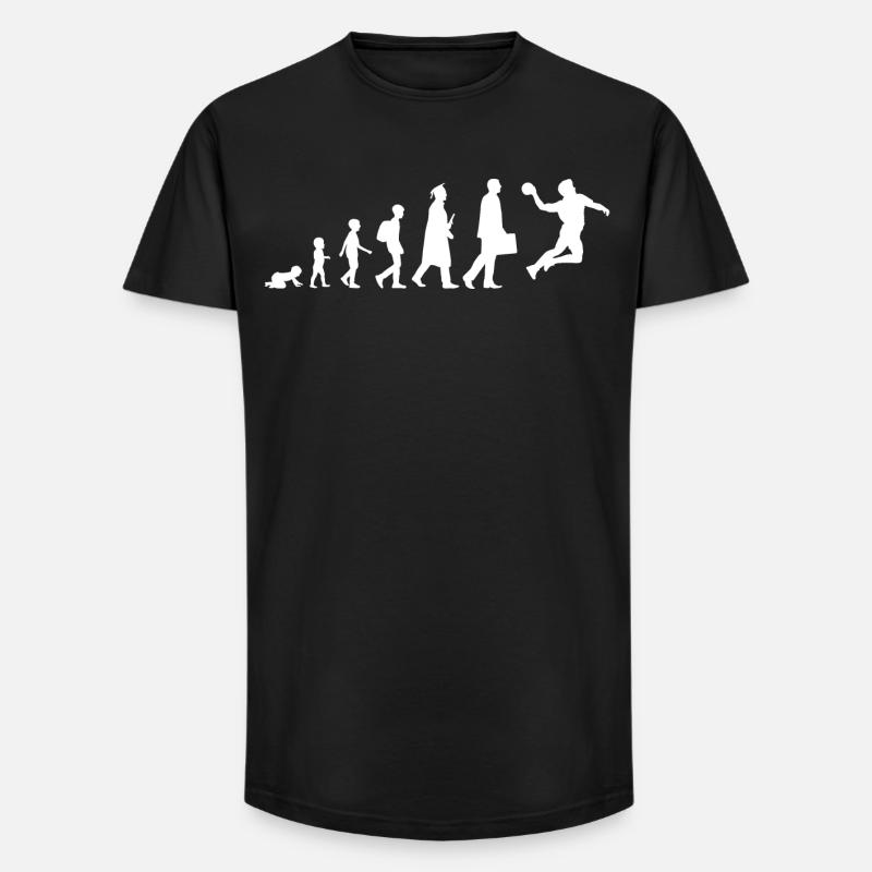 Evolution Handball - Long Fit Men's T-Shirt - black