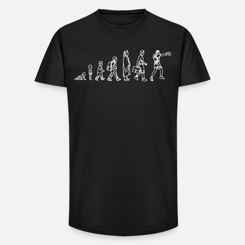 Évolution du Boxer - T-shirt coupe longue homme - noir