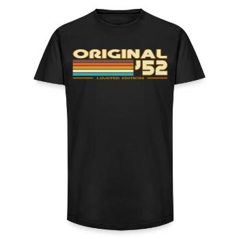 1952 - Long Fit Men's T-Shirt - black - Front - AI Model Male 185 light (185cm)