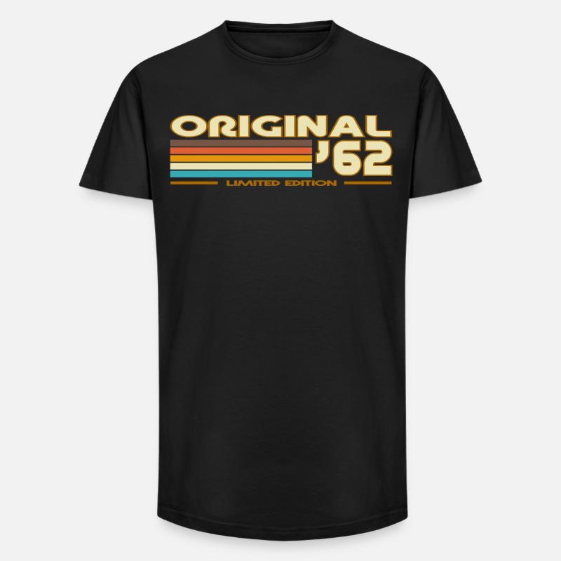 Retro 62 Regenbogen - Long Fit Männer T-Shirt - Schwarz