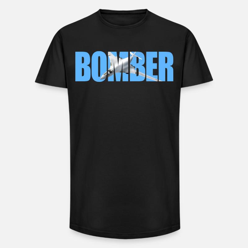 Blouson aviateur Tu-160 - T-shirt coupe longue homme - noir