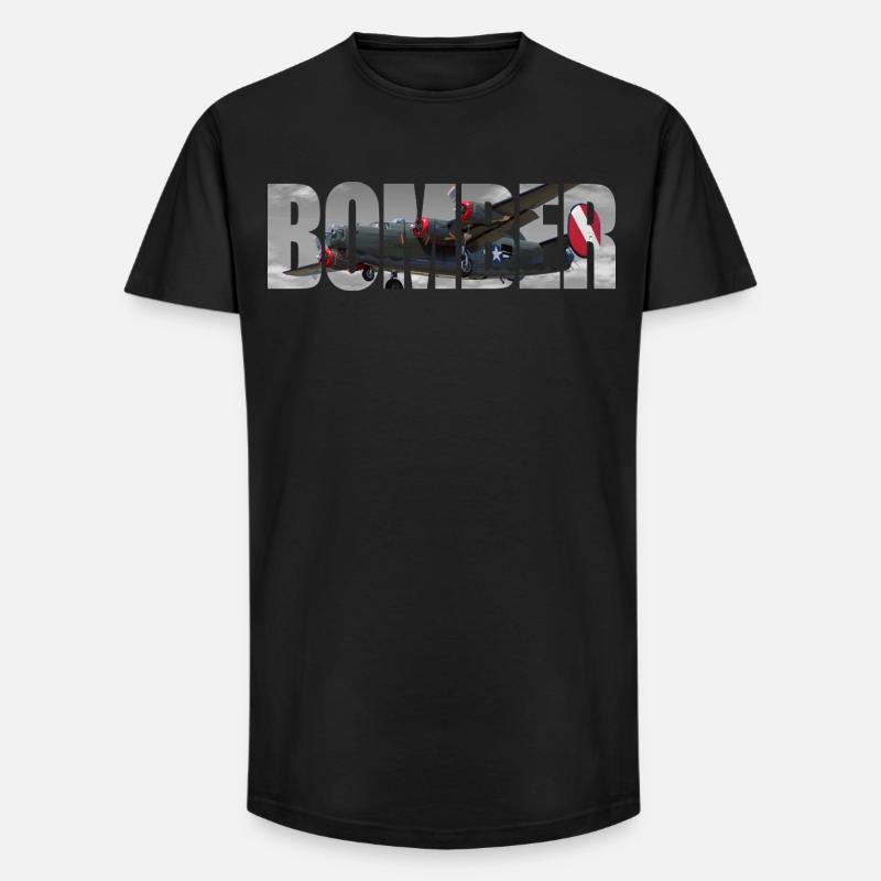 Bomber B-24 Liberator - Long Fit Männer T-Shirt - Schwarz