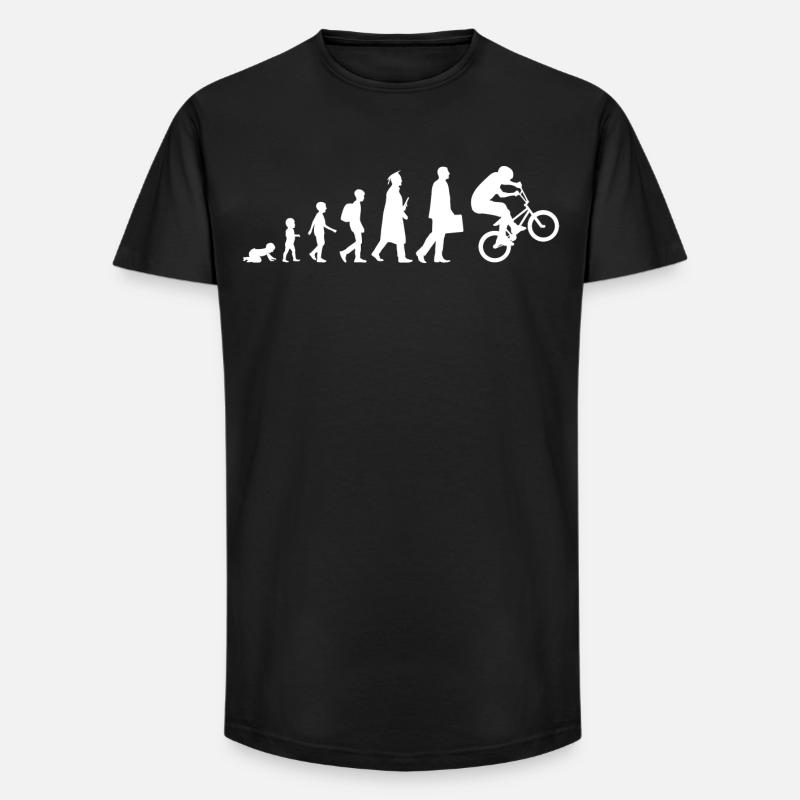 Evolution of BMX - Long Fit Männer T-Shirt - Schwarz