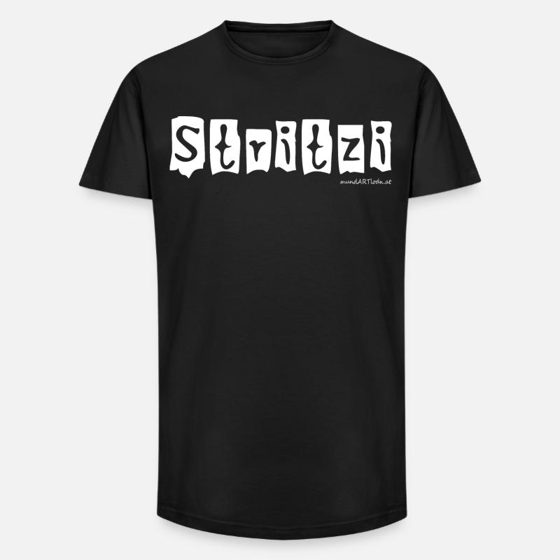 Stritzi - Strolch, cheeky, Austrian dialect - Long Fit Men's T-Shirt - black