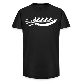 Rowing Team Cartoon Style - Long Fit Men's T-Shirt - black - Front - AI Model Male 185 light (185cm)