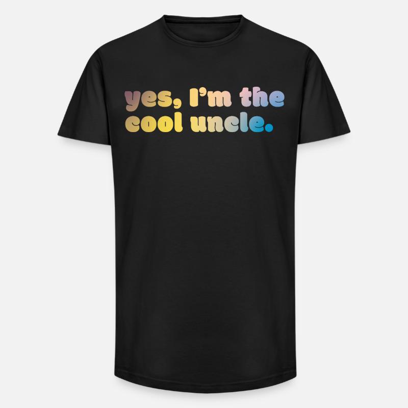 Cool Uncle Statement - Long Fit Männer T-Shirt - Schwarz