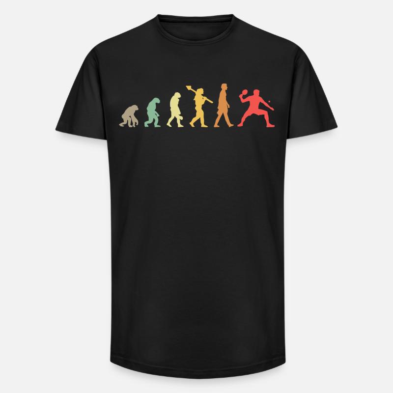 Evolution Ping Pong - Long Fit Men's T-Shirt - black