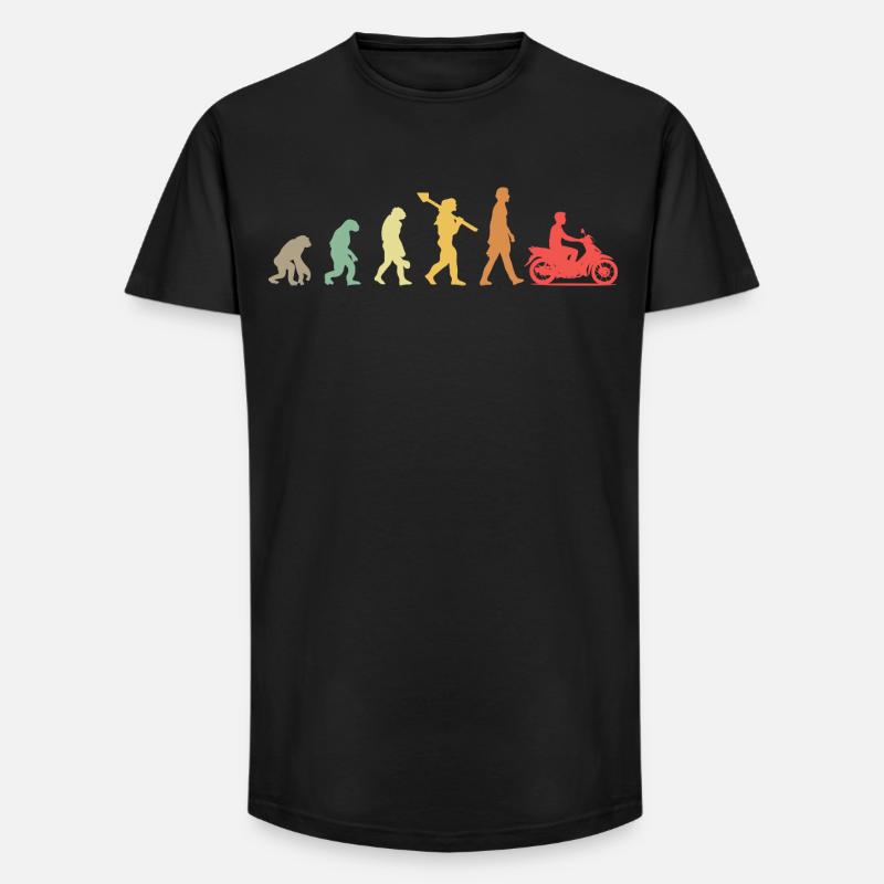 Evolution Moped Moped Driver - Long Fit Men's T-Shirt - black