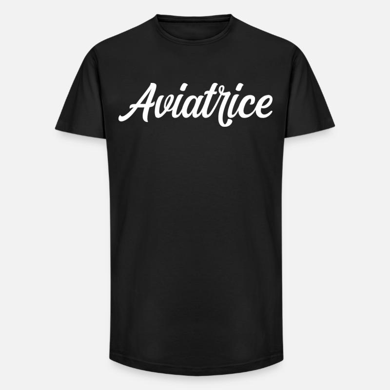 Fliegerpilot Flugzeugflug - Long Fit Männer T-Shirt - Schwarz