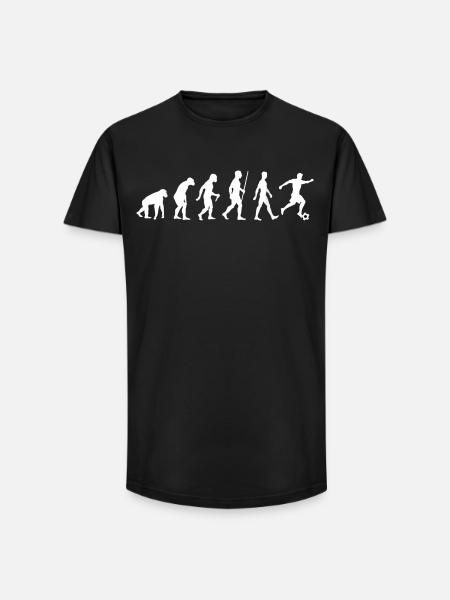 Football evolution in motion - Long Fit Men's T-Shirt - black