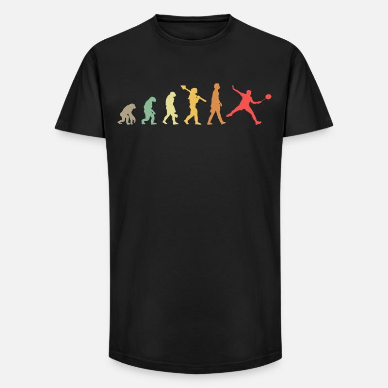 Badminton Evolution - Long Fit Men's T-Shirt - black