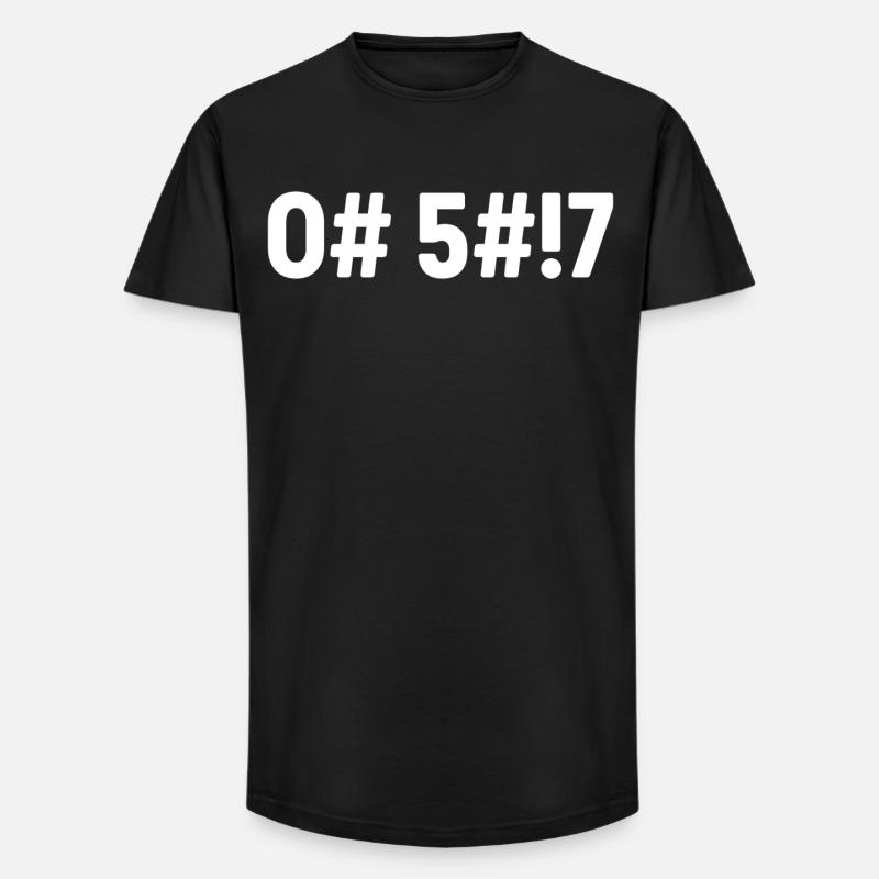 Oh Shit Coded - Long Fit Men's T-Shirt - black