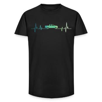 Pick-up heartbeat off-road car - Long Fit Men's T-Shirt - black - Front - AI Model Male 185 light (185cm)