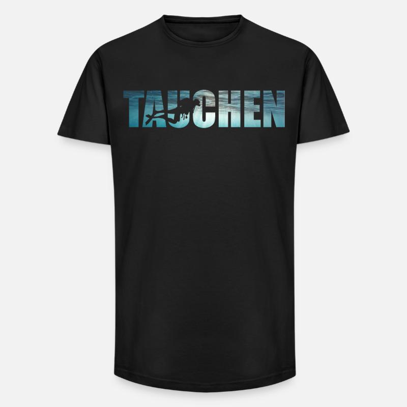Taucher Dive Divemaster Tauchen Diver - Long Fit Männer T-Shirt - Schwarz