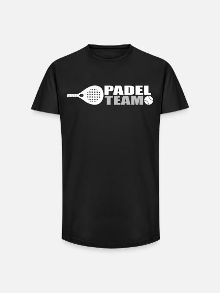 Padel-Team - Long Fit Männer T-Shirt - Schwarz