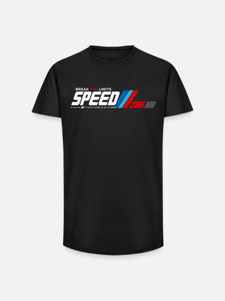 Speed Zone: Grenzen Brechen - Long Fit Männer T-Shirt - Schwarz