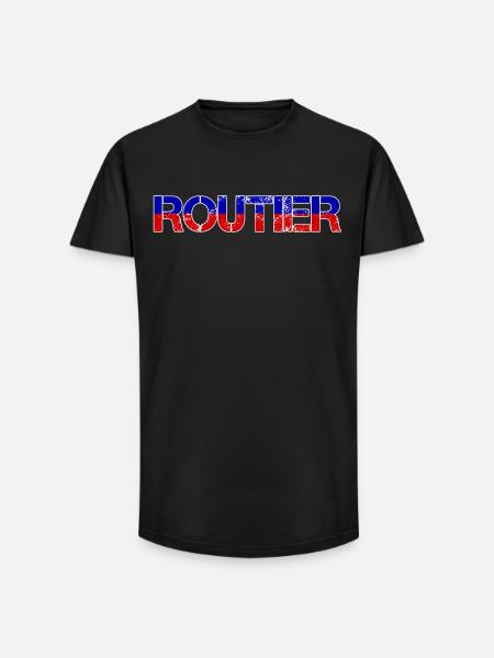 Routier Bleu Blanc Rouge - T-shirt coupe longue homme - noir
