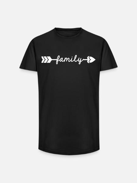 Family - Long Fit Men's T-Shirt - black