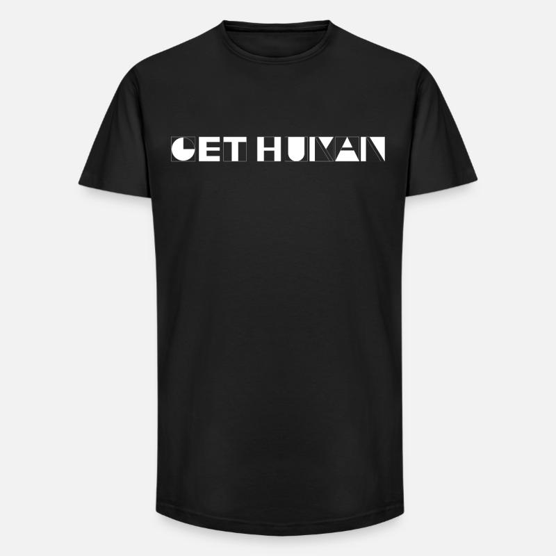 Get Human - Long Fit Männer T-Shirt - Schwarz