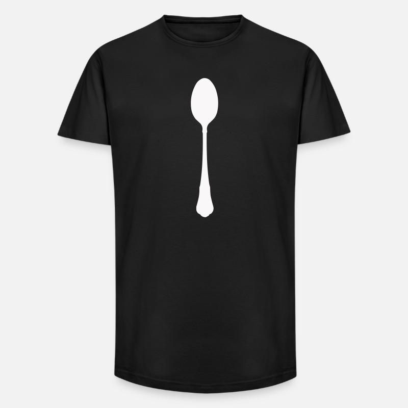 Löffel Silhouette - Long Fit Männer T-Shirt - Schwarz