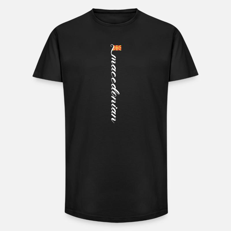 mazedonien  - Long Fit Männer T-Shirt - Schwarz