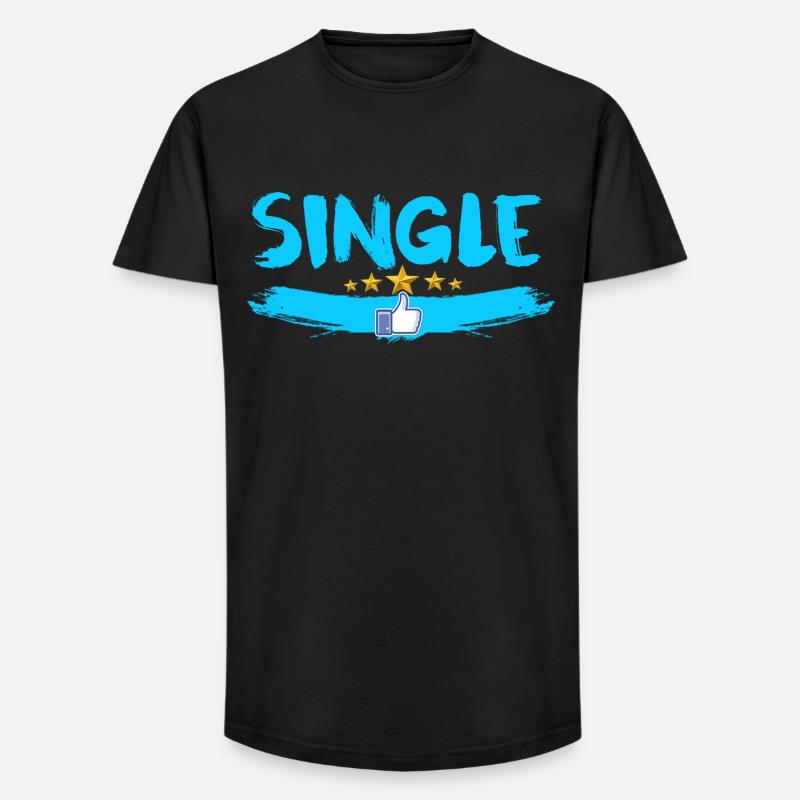 Single Status Celebration Tee - Long Fit Men's T-Shirt - black