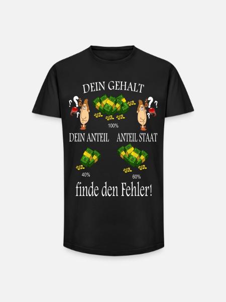Finde den Fehler ! - Long Fit Männer T-Shirt - Schwarz