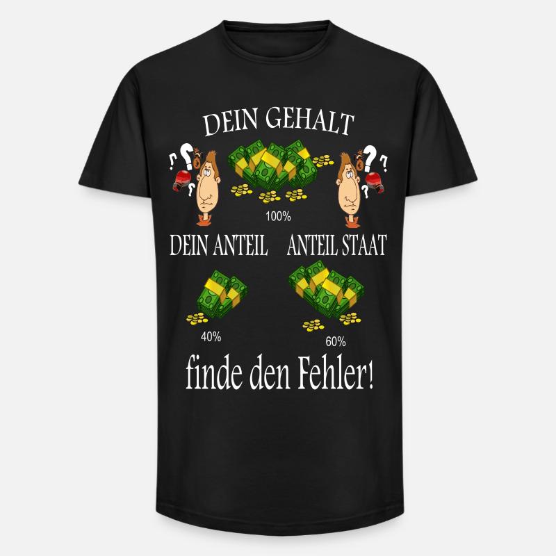 Finde den Fehler ! - Long Fit Männer T-Shirt - Schwarz