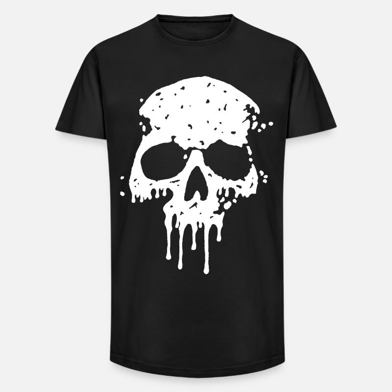 Graffiti Schädel - Long Fit Männer T-Shirt - Schwarz