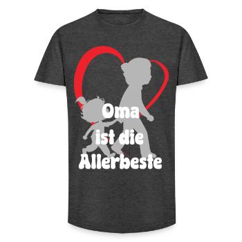 Oma ist die Allerbeste Oma mit Enkelin - Long Fit Männer T-Shirt - Anthrazit - Vorne - AI Model Male 185 light (185cm)